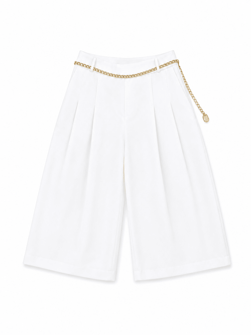 Bermuda blanca con cadena - PA0872-BLS