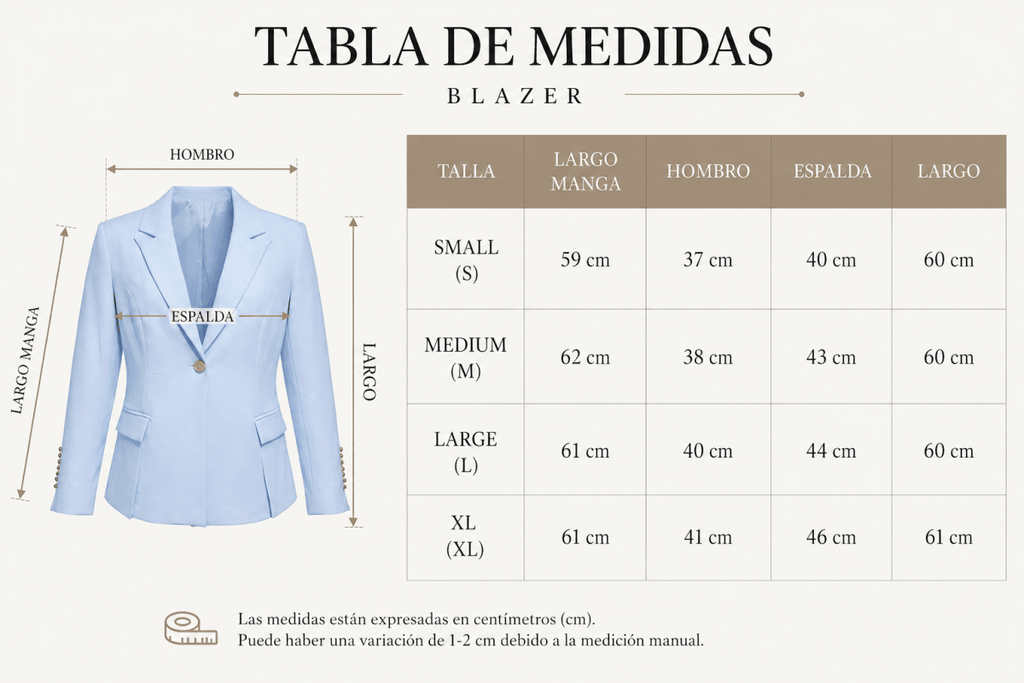 Blazer baby blue detalle en mangas - BZ8647-CES