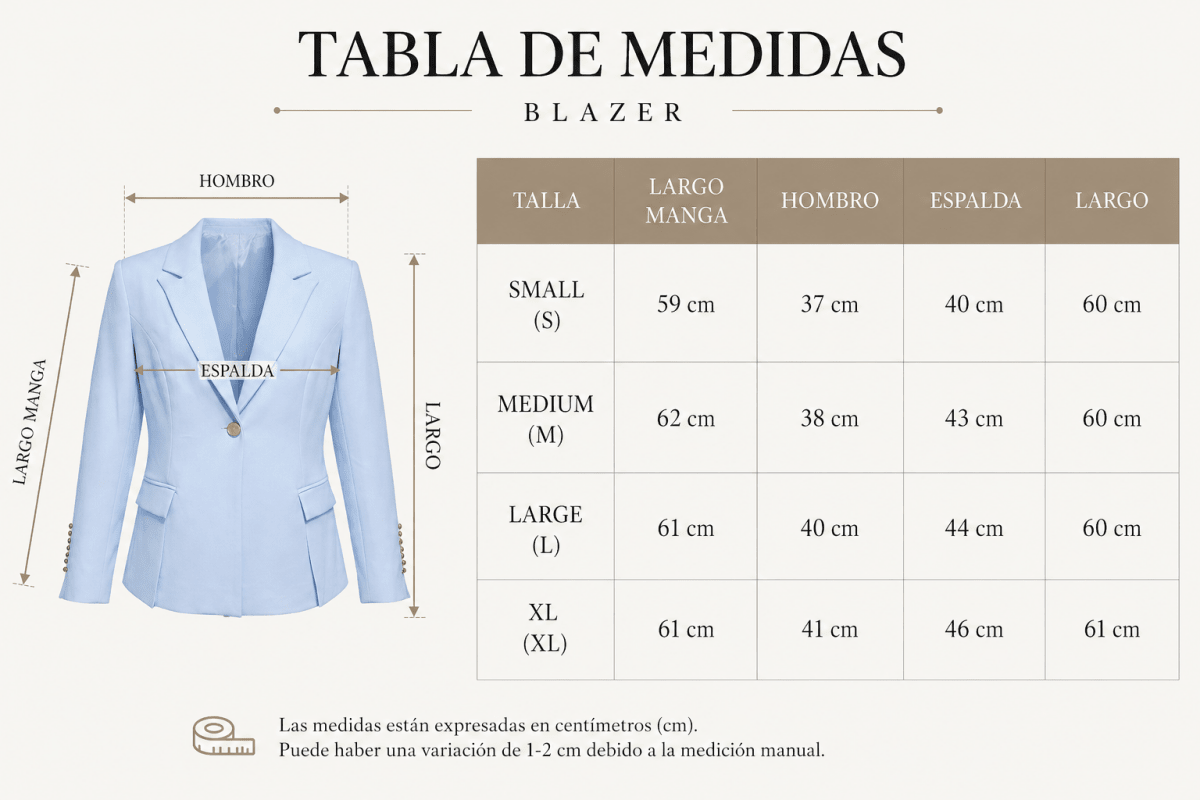 Blazer baby blue detalle en mangas - BZ8647-CES