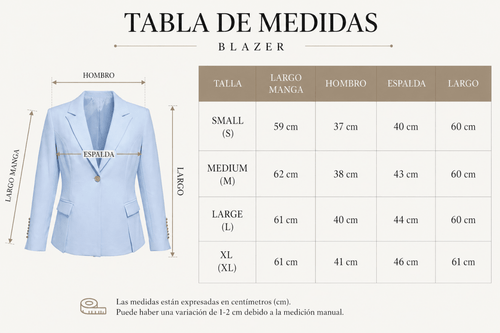 Blazer baby blue detalle en mangas - BZ8647-CES
