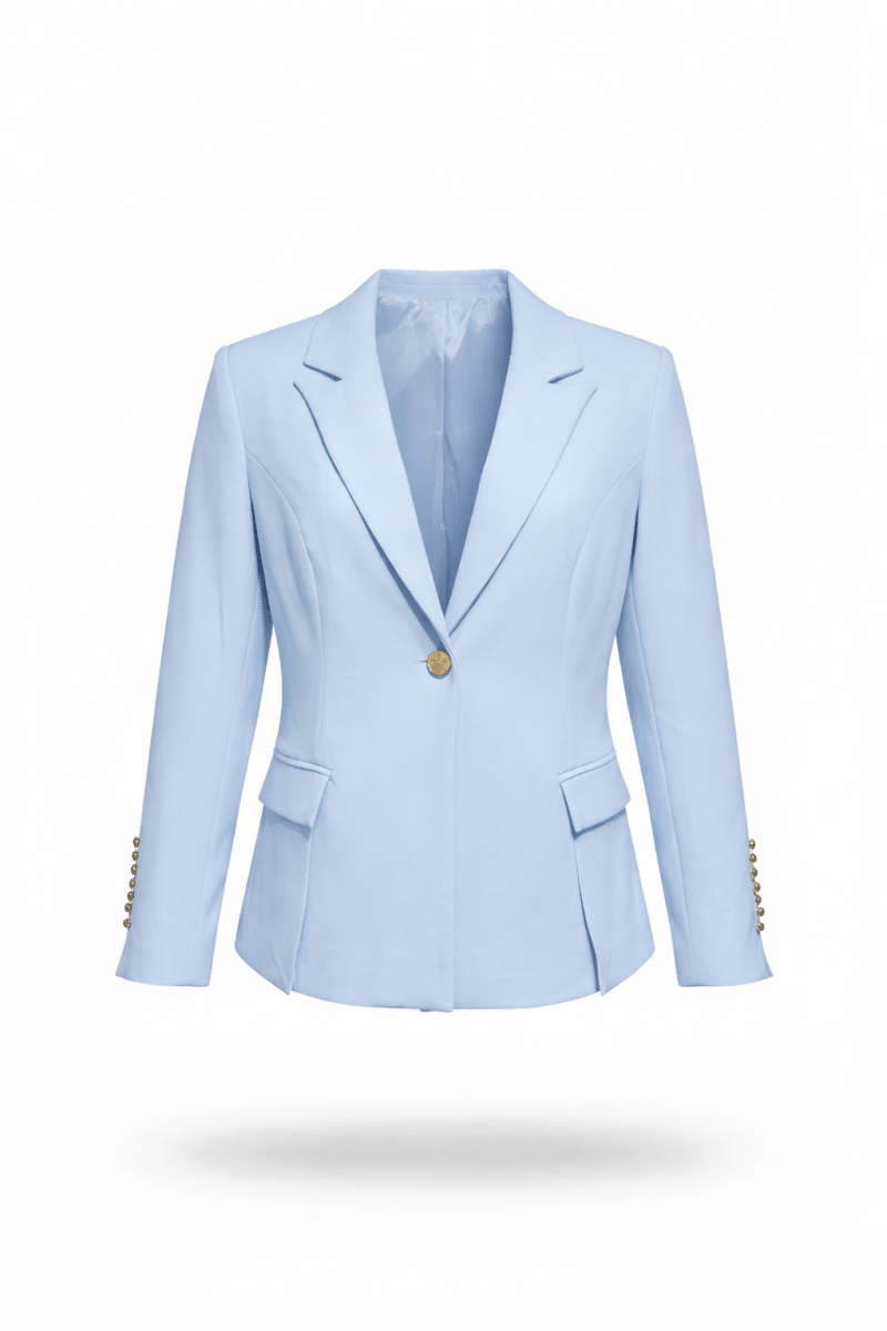Blazer baby blue detalle en mangas - BZ8647-CES