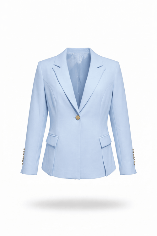 Blazer baby blue detalle en mangas - BZ8647-CES