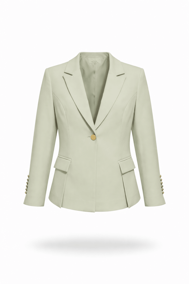 Blazer verde detalle en mangas - BZ8647-VES