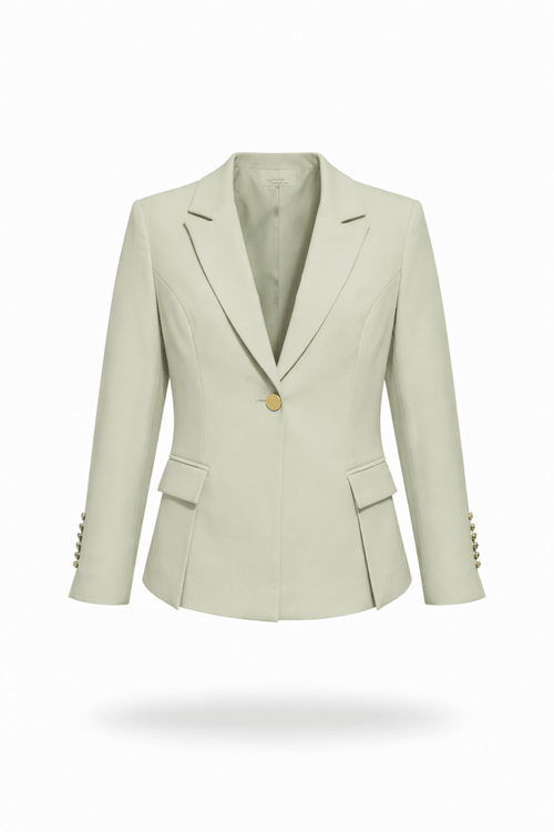 Blazer verde detalle en mangas - BZ8647-VES