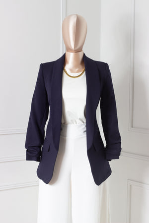 Blazer Azul Navy manga 3/4