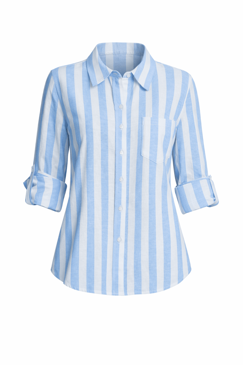 Blusa Azul rayas - BL0403-AZS