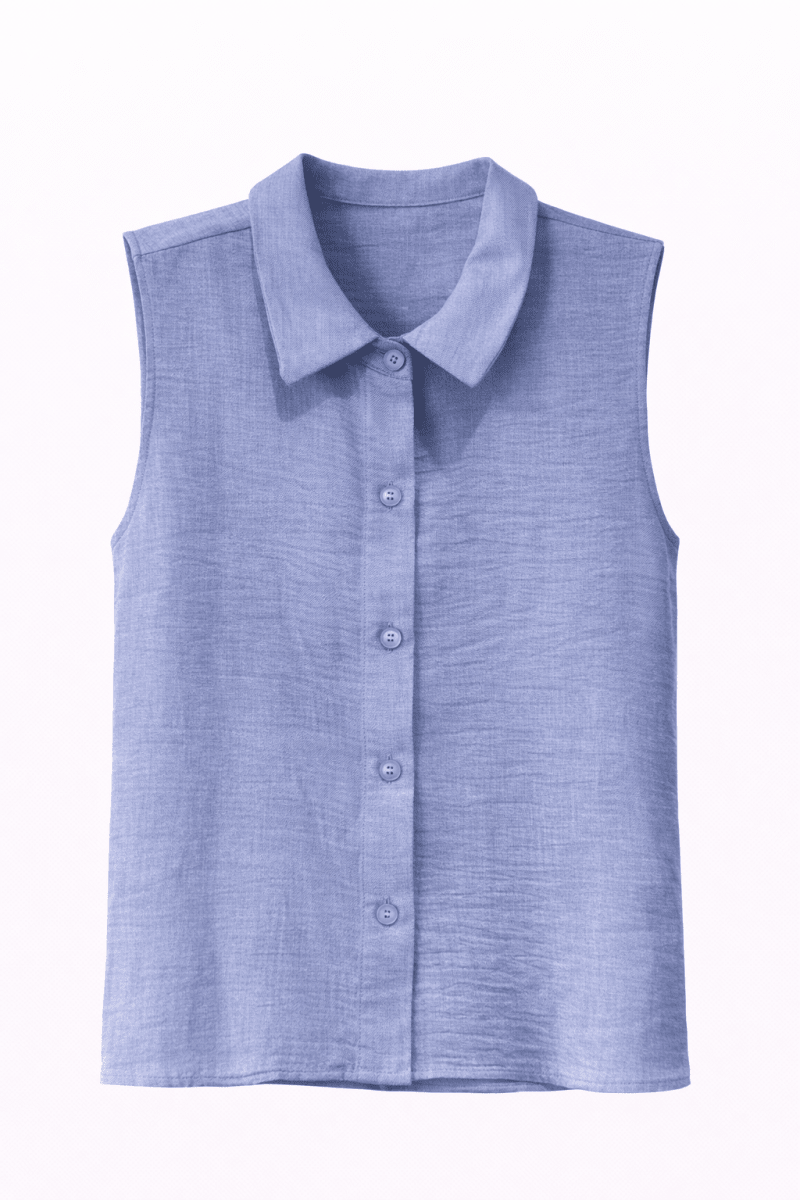 Blusa Azul sin manga - BL4110-S