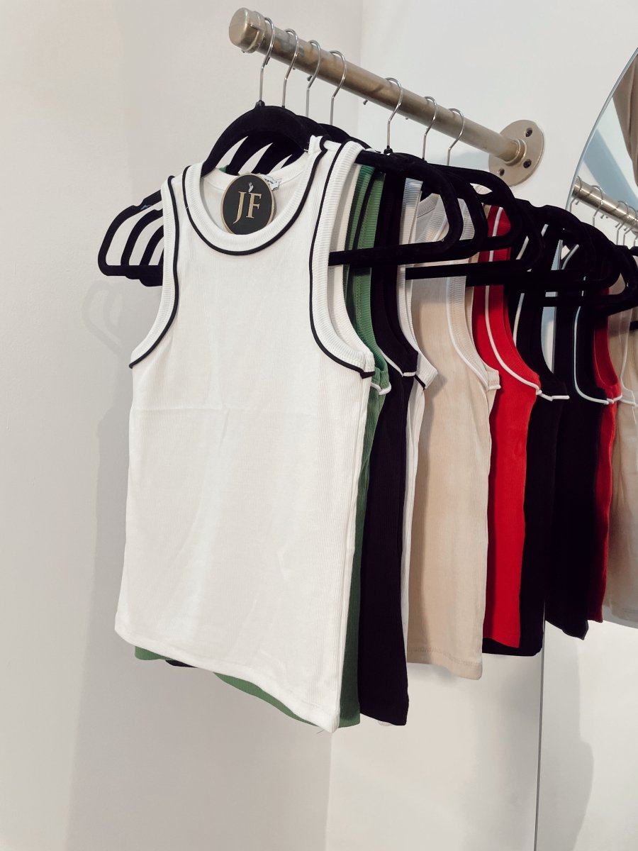 Blusa Blanca básica sin manga - BL6441-BLS