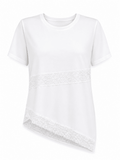 Blusa blanca con encaje - BL4116-BLS