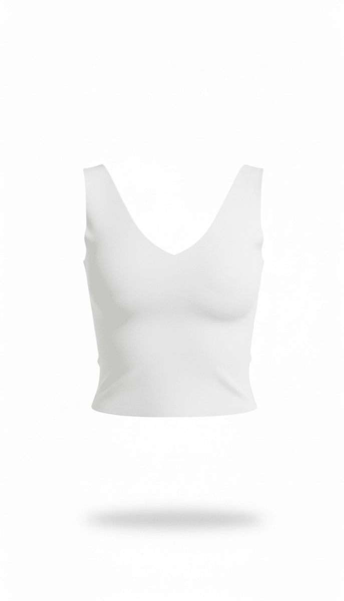 Blusa Blanca cuello V tirante grueso - BL0790-BLS