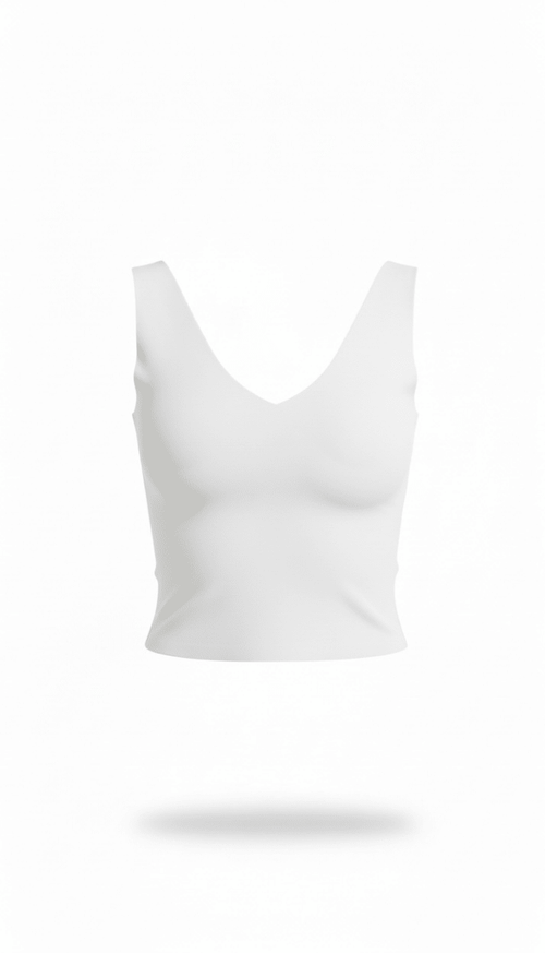 Blusa Blanca cuello V tirante grueso - BL0790-BLS