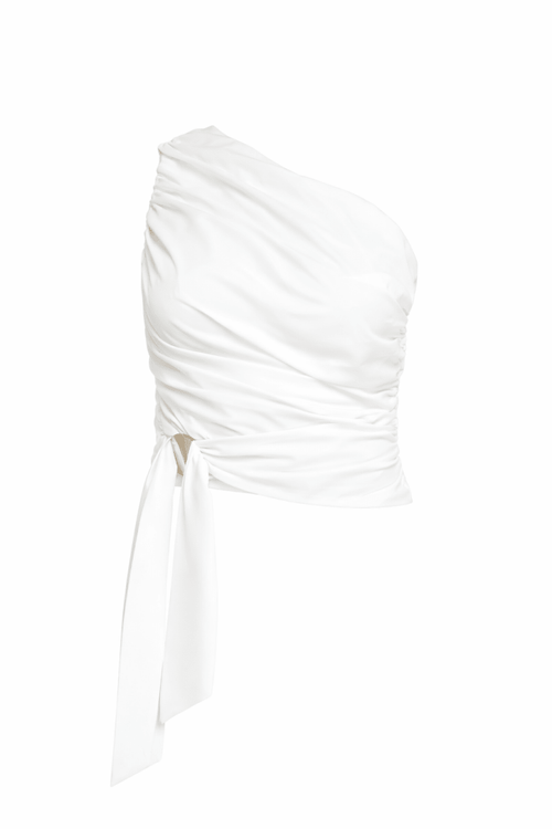 Blusa Blanca medio hombro - BL6843-BLS