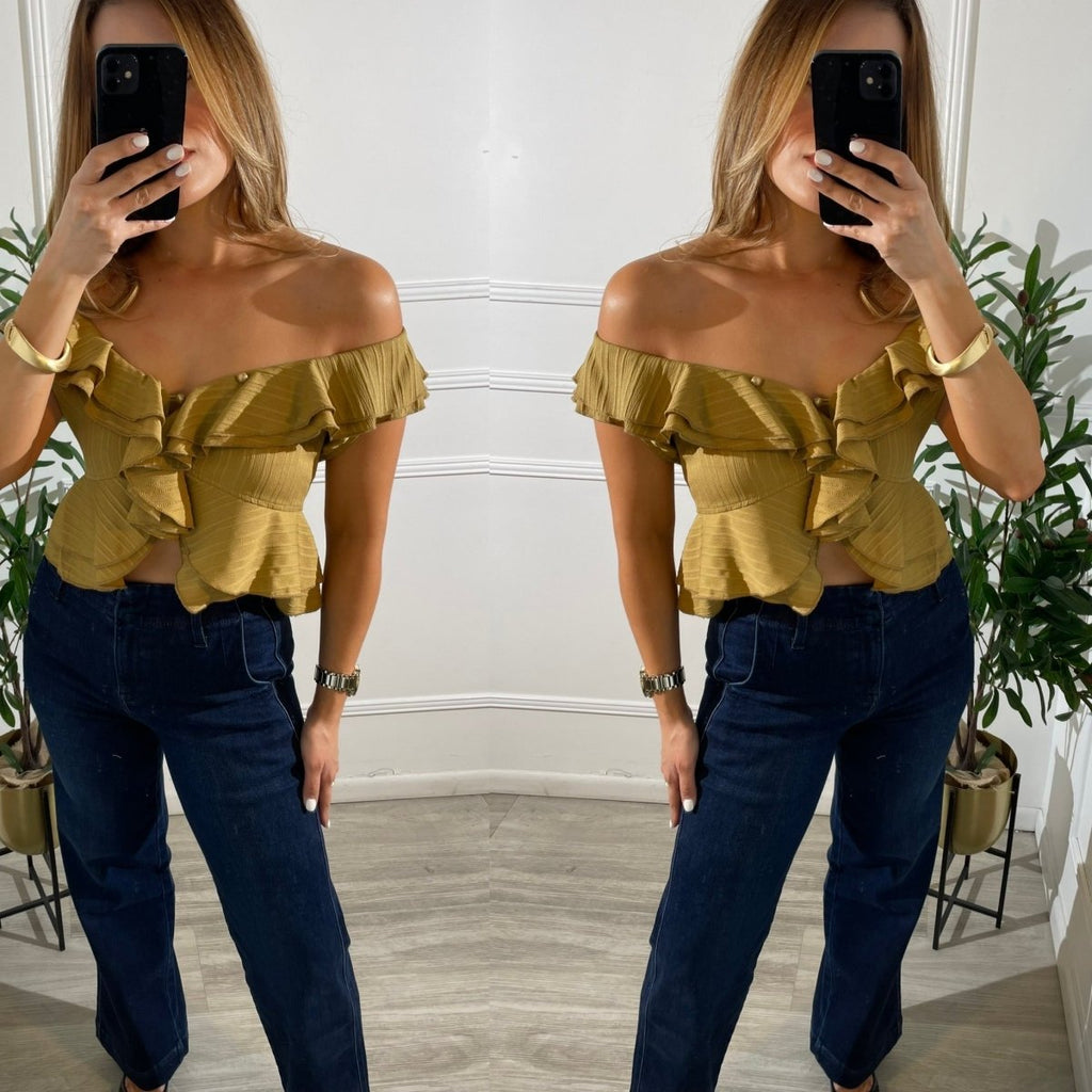 Blusa Bronce con vuelos - BL6053-S