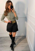 Blusa cuello V verde - BL1196-VES