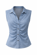 Blusa de Tencel sin mangas - BL4142-CEM