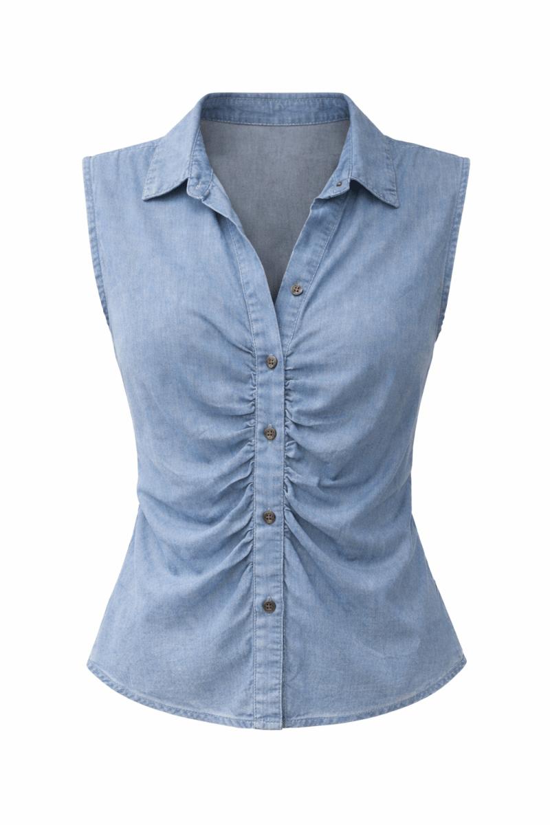 Blusa de Tencel sin mangas - BL4142-CEM