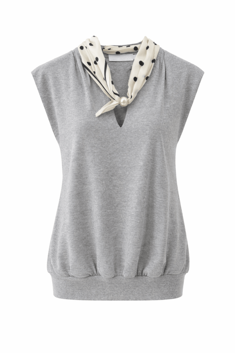 Blusa Gris básica manga corta - BL2955-GRS