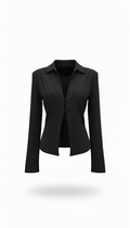 Blusa Negra abertura tirante - BL3431-NES