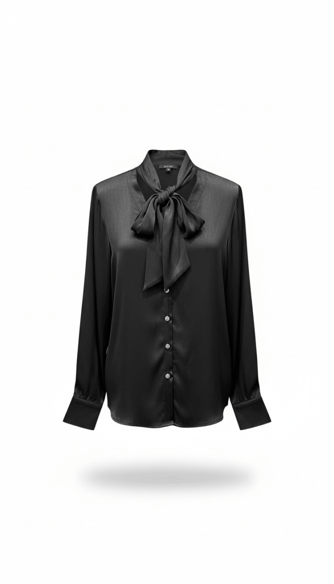 Blusa Negra camisera - BL0382-NES