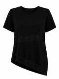 Blusa negra con encaje - BL4116-NES