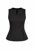 Blusa Negra con zipper sin manga - BL6540-NES
