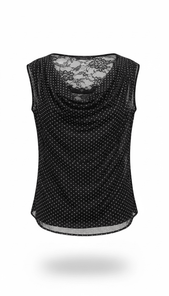 Blusa Negra Lunares - BL6701-NES