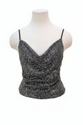 Blusa negra/ plateada lentejuelas - BL3110-NEM