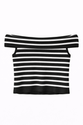 Blusa rayas negra con blanco - BL7416-SM
