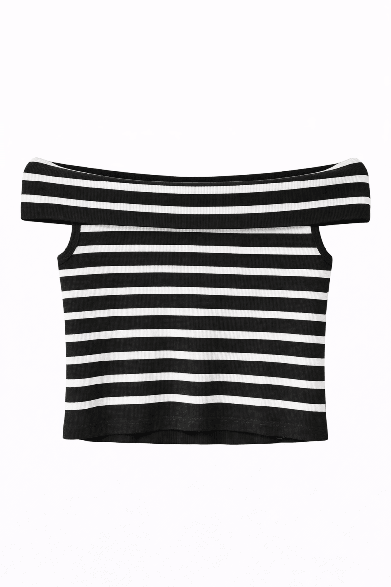 Blusa rayas negra con blanco - BL7416-SM