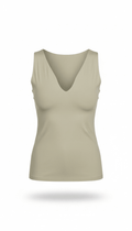 Blusa Verde cuello V sin mangas - BL0803-VSM