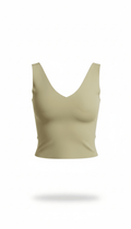 Blusa Verde Olivo cuello V tirante grueso - BL0790-VES