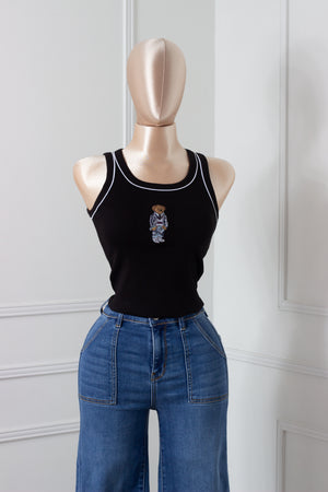 Blusa Negra básica con Oso