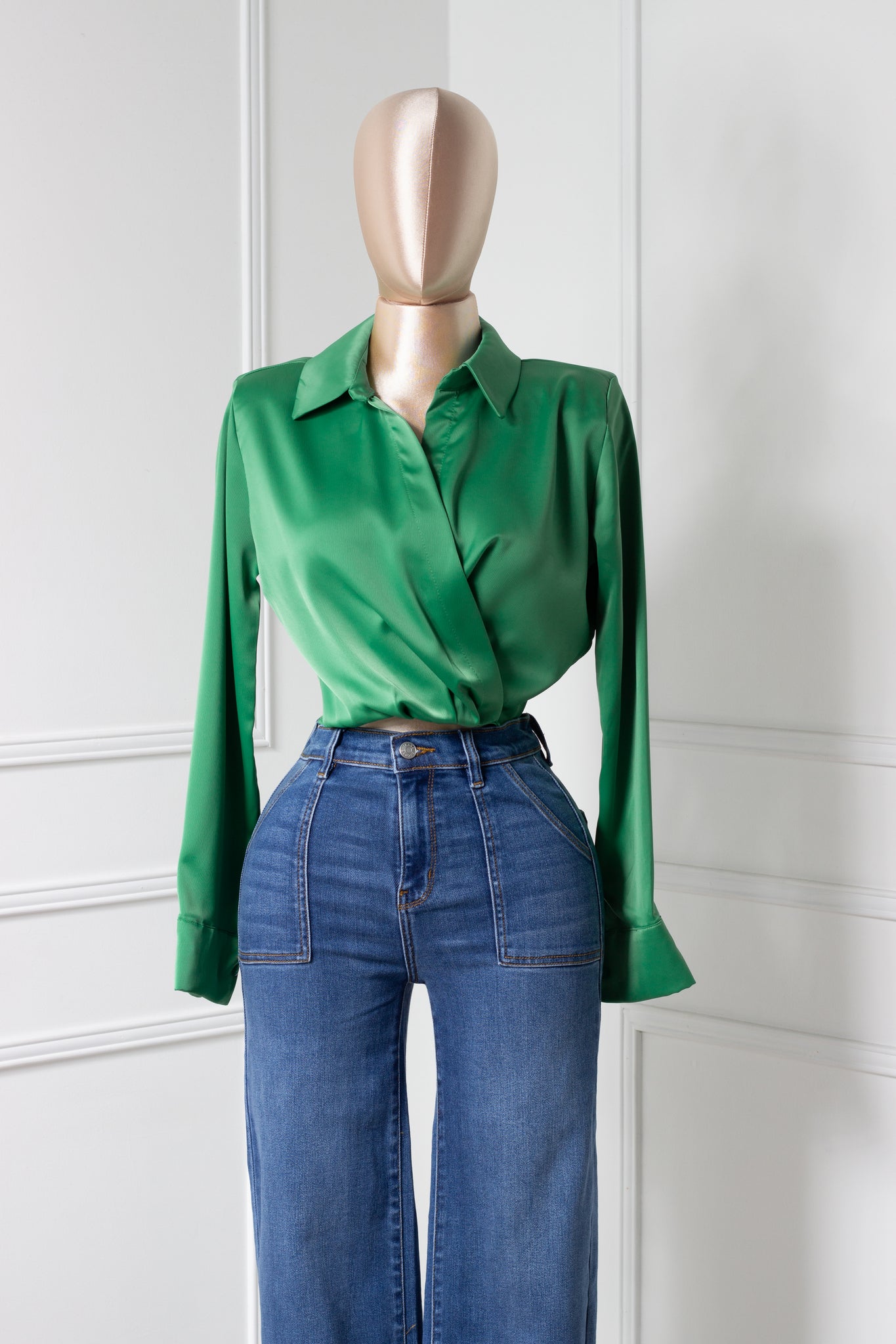 Blusa Camisera Verde