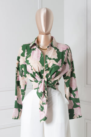 Camisera verde camisera estampada