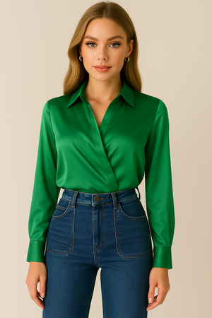 Blusa Camisera Verde