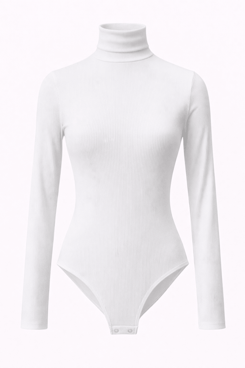 Body blanco cuello tortuga - BO3665-BLS