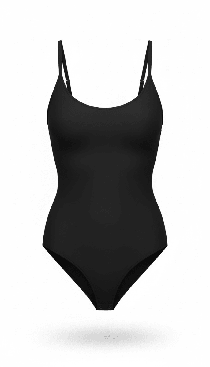Body Negro con control de abdomen - BO0992-NES