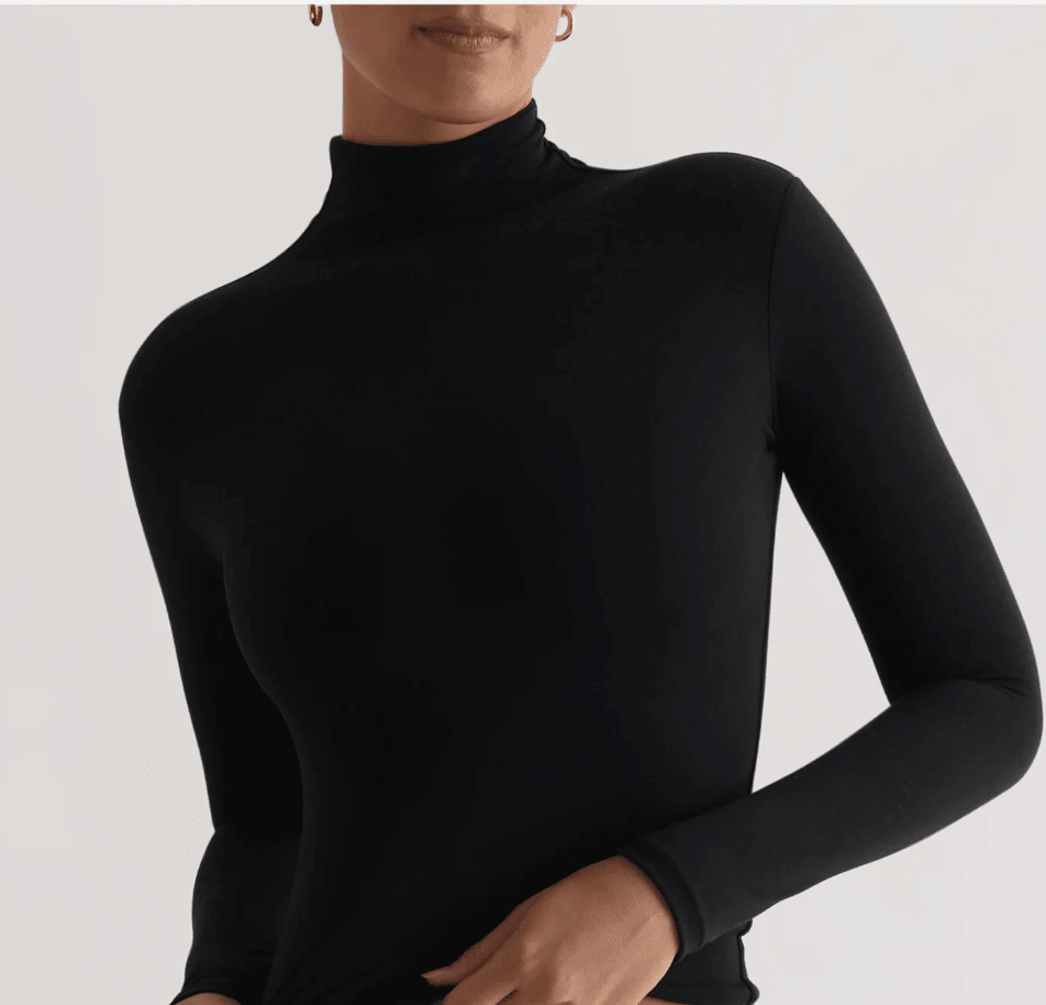Bodysuit cuello tortuga negro - BL001-NEXS