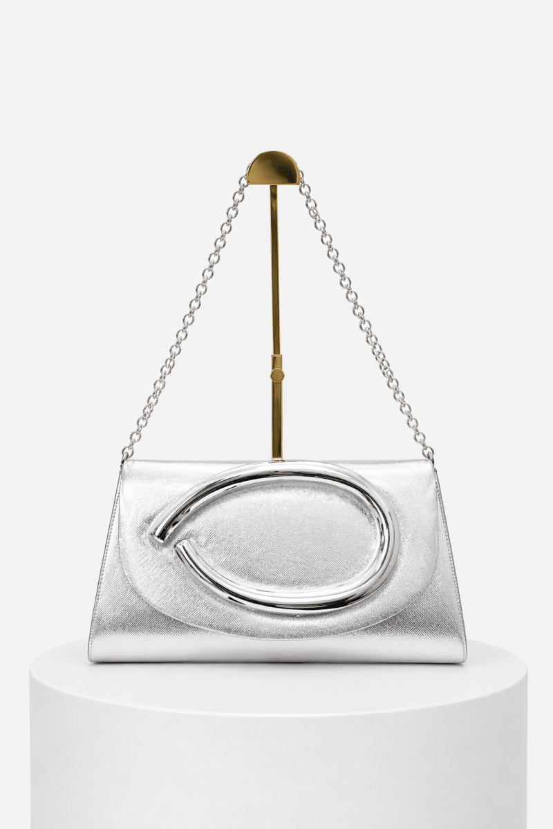 Bolso de mano plateado - BO0409-PL