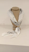 Bufanda Blanca lunares Negros - B716-BLN