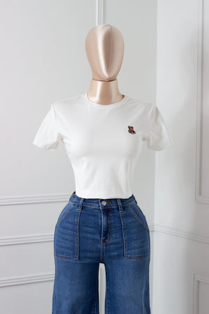 Camiseta blanca de oso