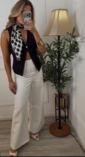 Chaleco Negro con bufanda - CH5277-NES