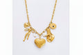 Collar con forma de corazón y bota - C0746
