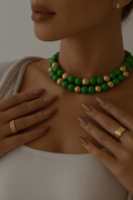 Collar de madera bicolor - CO6614-DO
