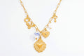 Collar vintage con dijes en forma de corazón - C3133