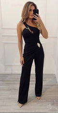 Enterizo Negro con accesorio - EN3239-S