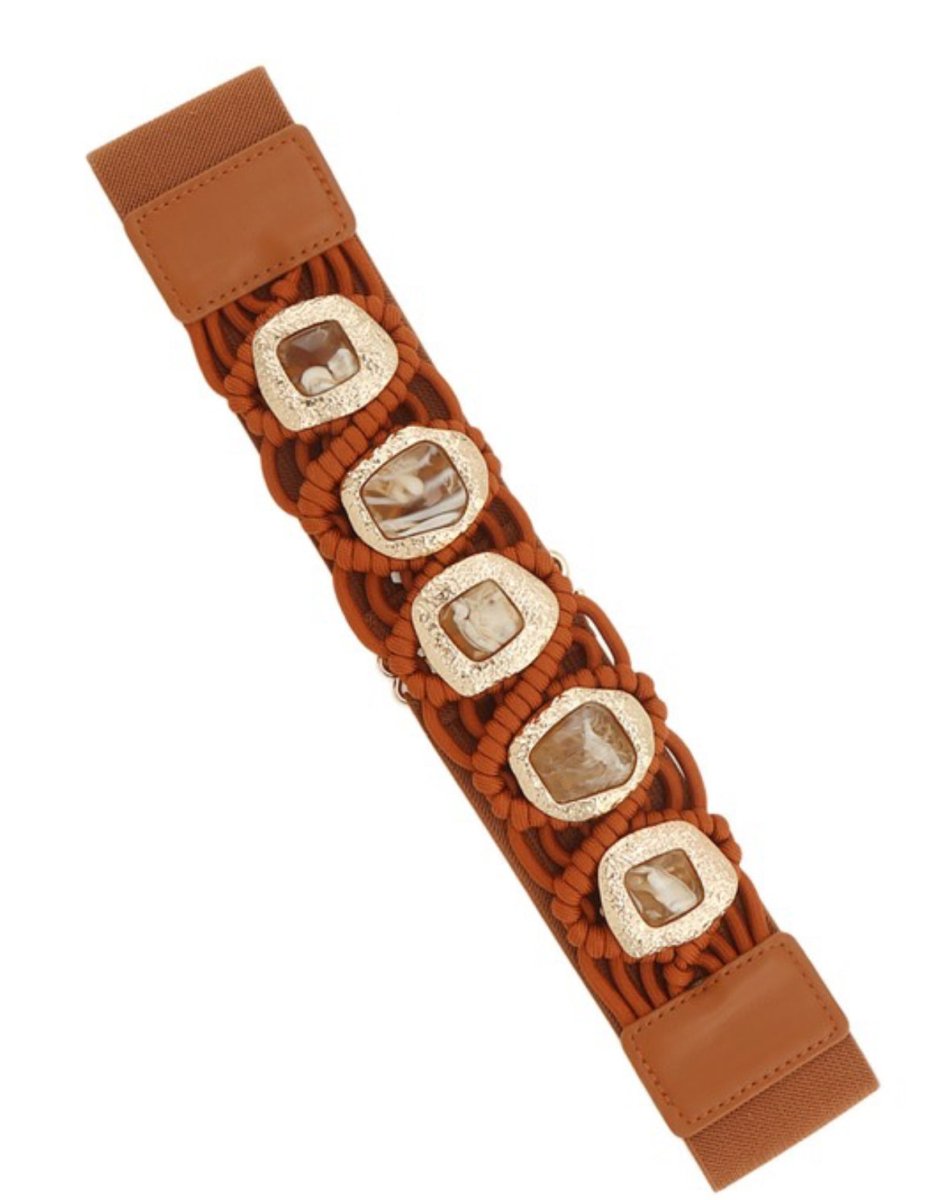 Fajón Camel elástico trenzado - FA1379-CA