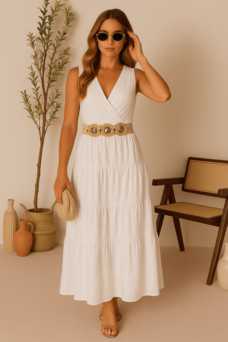Falda Blanca Larga - FA1012-BLS