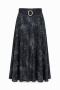 Falda estampada negra - FA0001NEXS