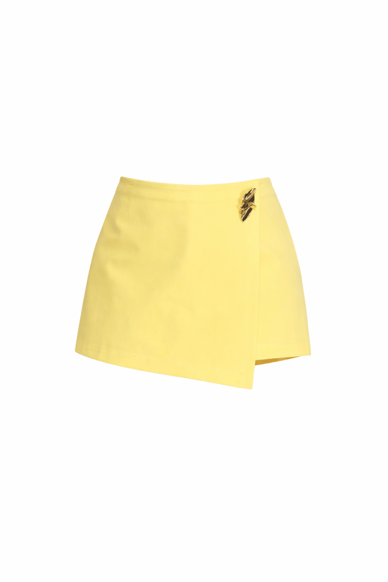 Falda Short Amarilla con pendiente - FA6815-AMS